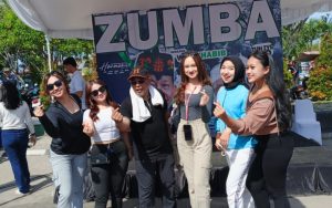 Cawagub Kalteng Habib Ismail Zumba dan Ngopi Bareng Warga Palangka Raya di CFD