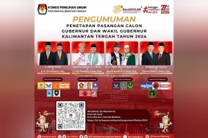 Sah, Pilgub Kalteng 2024 Diikuti 4 Kandidat