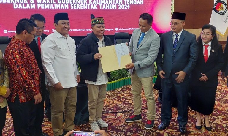 KPU Tetapkan Agustiar – Edy Sebagai Calon Gubernur dan Wakil Gubernur Kalteng Terpilih
