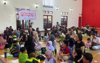 Hari Anak Nasional Diisi dengan Kreasi Ecoprint Penuh Warna