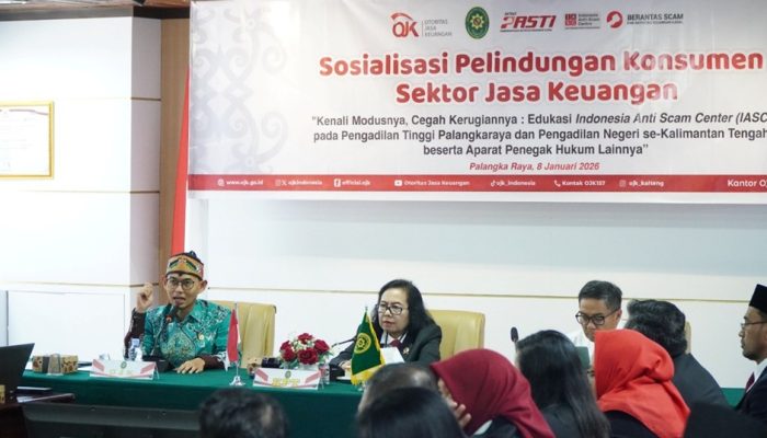 OJK Kalteng Tingkatkan Kesadaran Pelindungan Konsumen Aparatur Peradilan