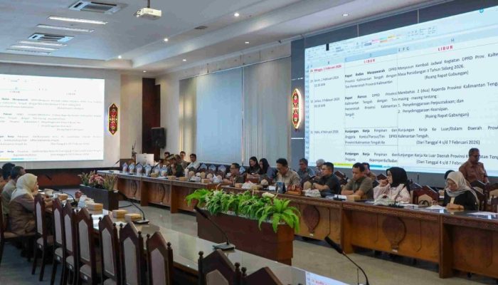 DPRD dan Pemprov Kalteng Sinkronkan Jadwal Masa Persidangan II 2026, Fokus Bahas Raperda Konflik Pertanahan