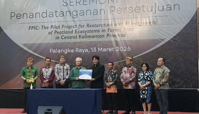UPR dan Sumitomo Forestry Tandatangani PADIATAPA FPIC Restorasi Ekosistem Gambut Kapuas