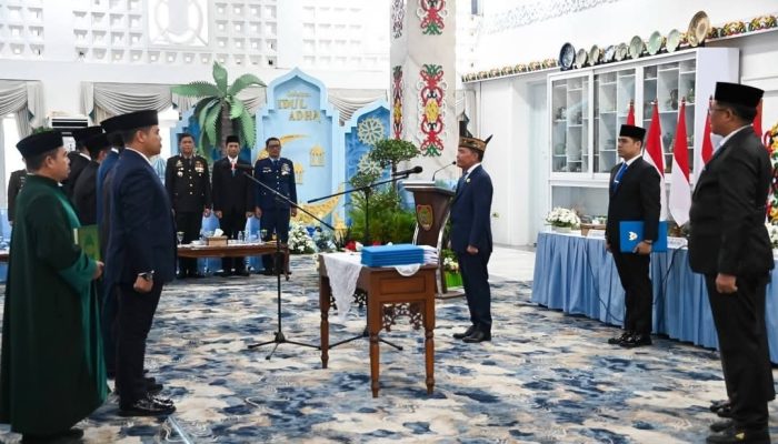 Agustiar Lantik Enam Pejabat Baru, Perkuat Kinerja Pemprov Kalteng dan Program KHBS