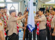 Agustiar Sabran Lepas 506 Pramuka Kalteng Menuju Jamnas XII di Cibubur