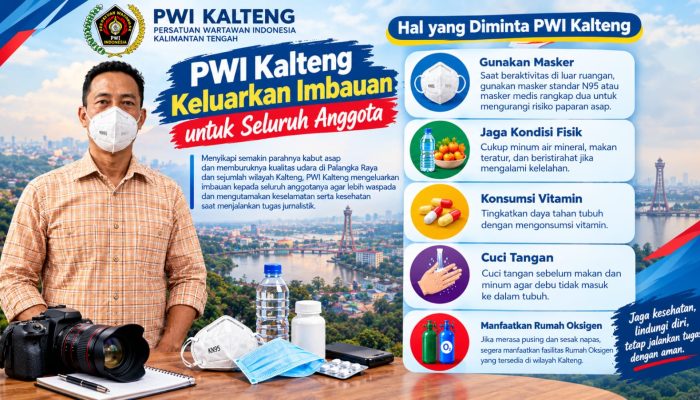 Kualitas Udara Memburuk, PWI Kalteng Minta Wartawan Waspada