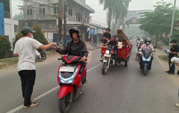 Kabut Asap Pekat, PWI Barito Utara Peduli Kesehatan Warga
